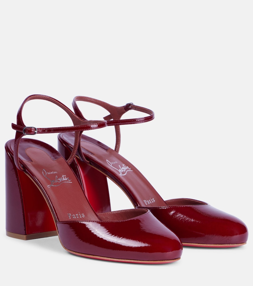 Christian Louboutin Jane patent leather pumps in Red - Mid Heel Pumps