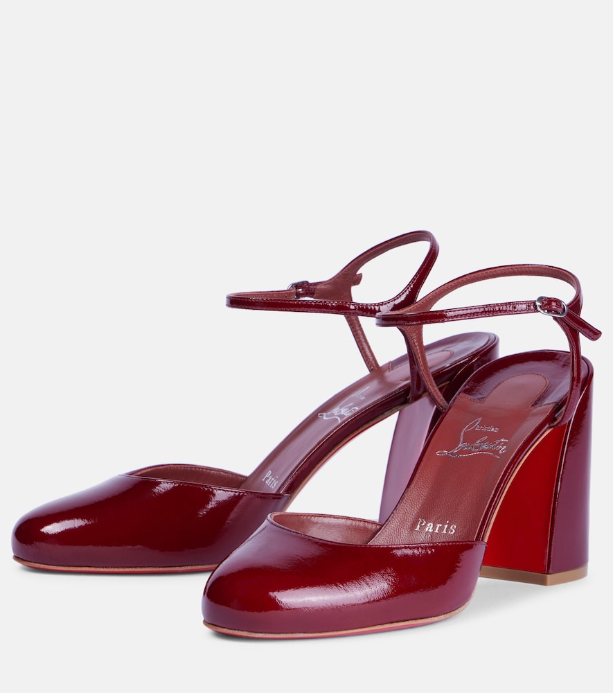 Christian Louboutin Jane patent leather pumps in Red - Mid Heel Pumps