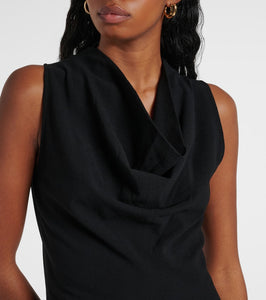 Toteme Draped wool-blend maxi dress
