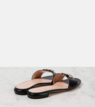 Gucci GG Crystal leather slides