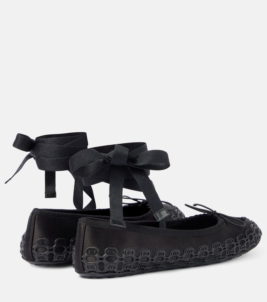 Gucci Gucci Cub3d satin ballet flats
