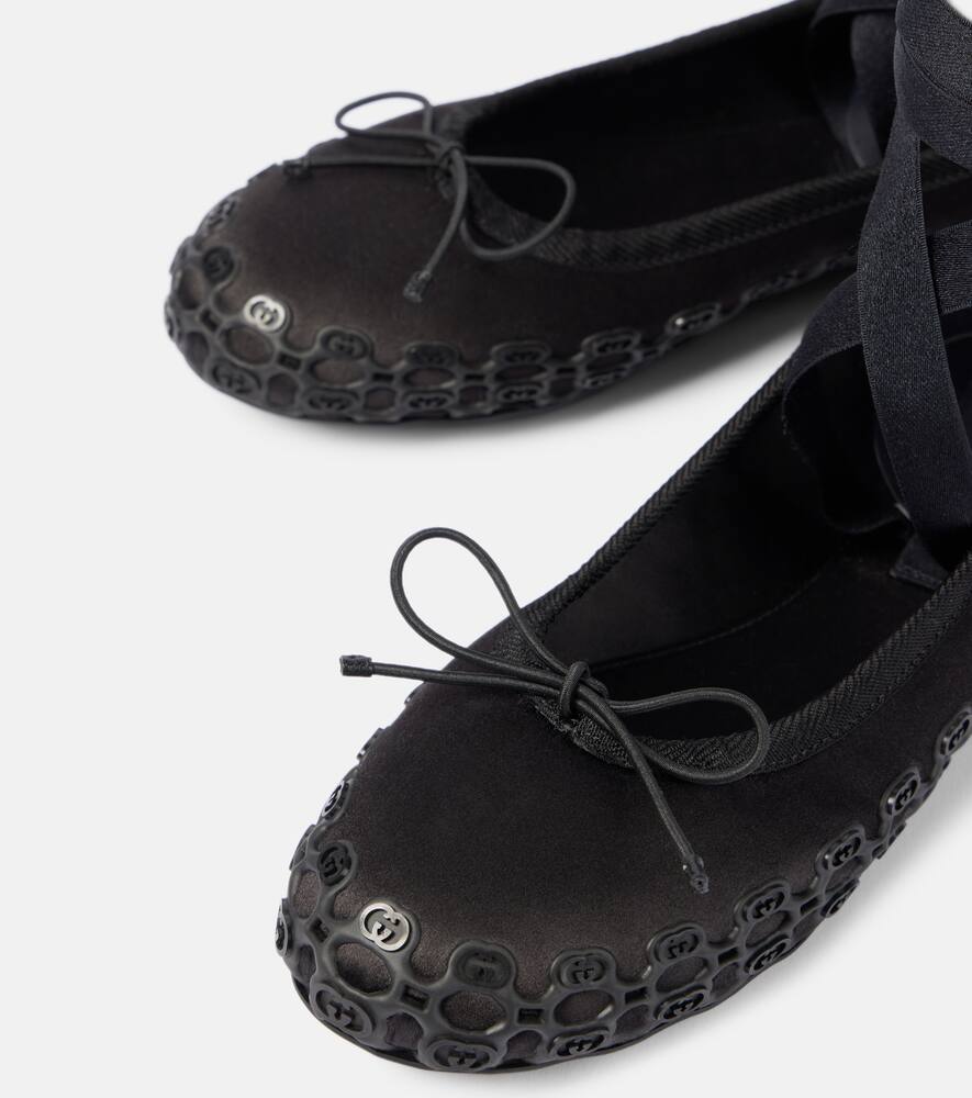Gucci Gucci Cub3d satin ballet flats