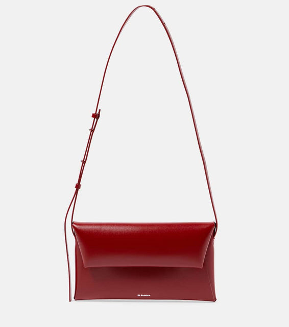 Jil Sander Folded Small leather crossbody bag. Shop Jil Sander Shoulder Bags for women now.