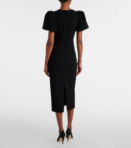 Rebecca Vallance Eliana puff-sleeve midi dress