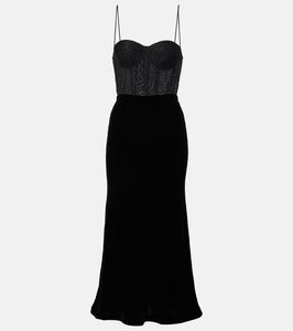 Rebecca Vallance Ethel polka-dot bustier dress