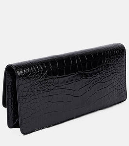 Tom Ford Wallis croc-effect patent leather clutch