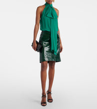 Tom Ford Wallis croc-effect patent leather clutch