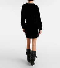 Isabel Marant Beniga crystal-embellished velvet minidress
