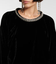 Isabel Marant Beniga crystal-embellished velvet minidress