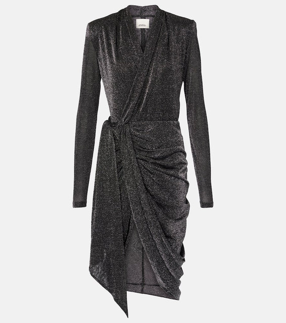 Isabel Marant Cleora lam√É¬© wrap dress