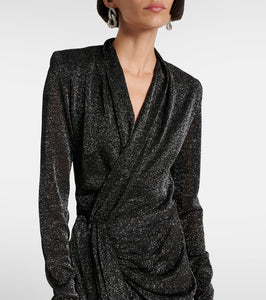 Isabel Marant Cleora lam√É¬© wrap dress
