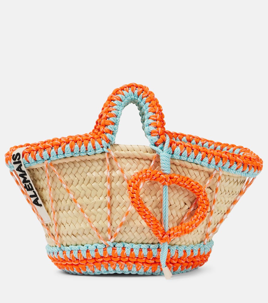 Al√É¬©mais Luis Mini macram√É¬© basket bag. Shop Alemais Beach Bags for women now.