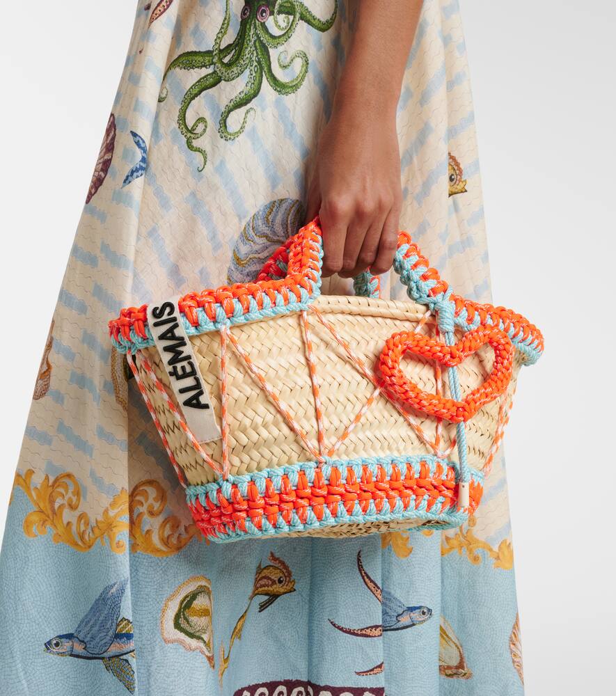 Al√É¬©mais Luis Mini macram√É¬© basket bag