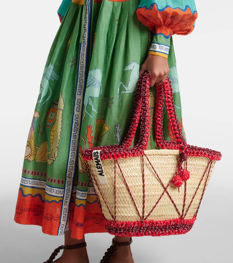 Al√É¬©mais Lalo Maxi macram√É¬© basket bag