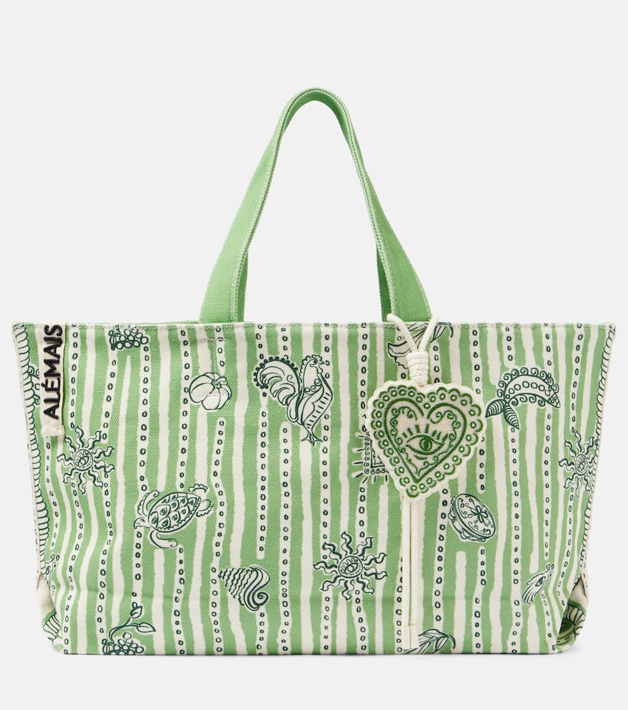 Al√É¬©mais Lula Large printed canvas tote bag. Shop Alemais Tote Bags for women now.