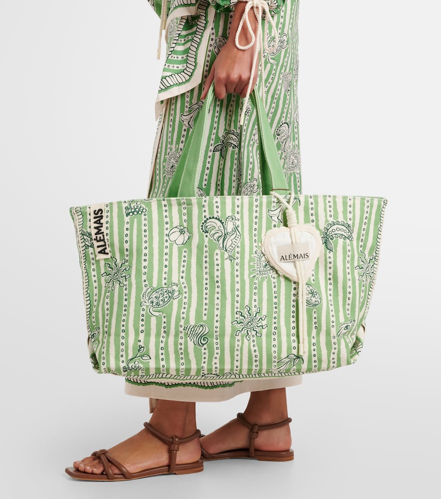 Al√É¬©mais Lula Large printed canvas tote bag