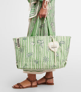 Al√É¬©mais Lula Large printed canvas tote bag