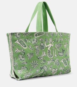 Al√É¬©mais Lula Large printed canvas tote bag