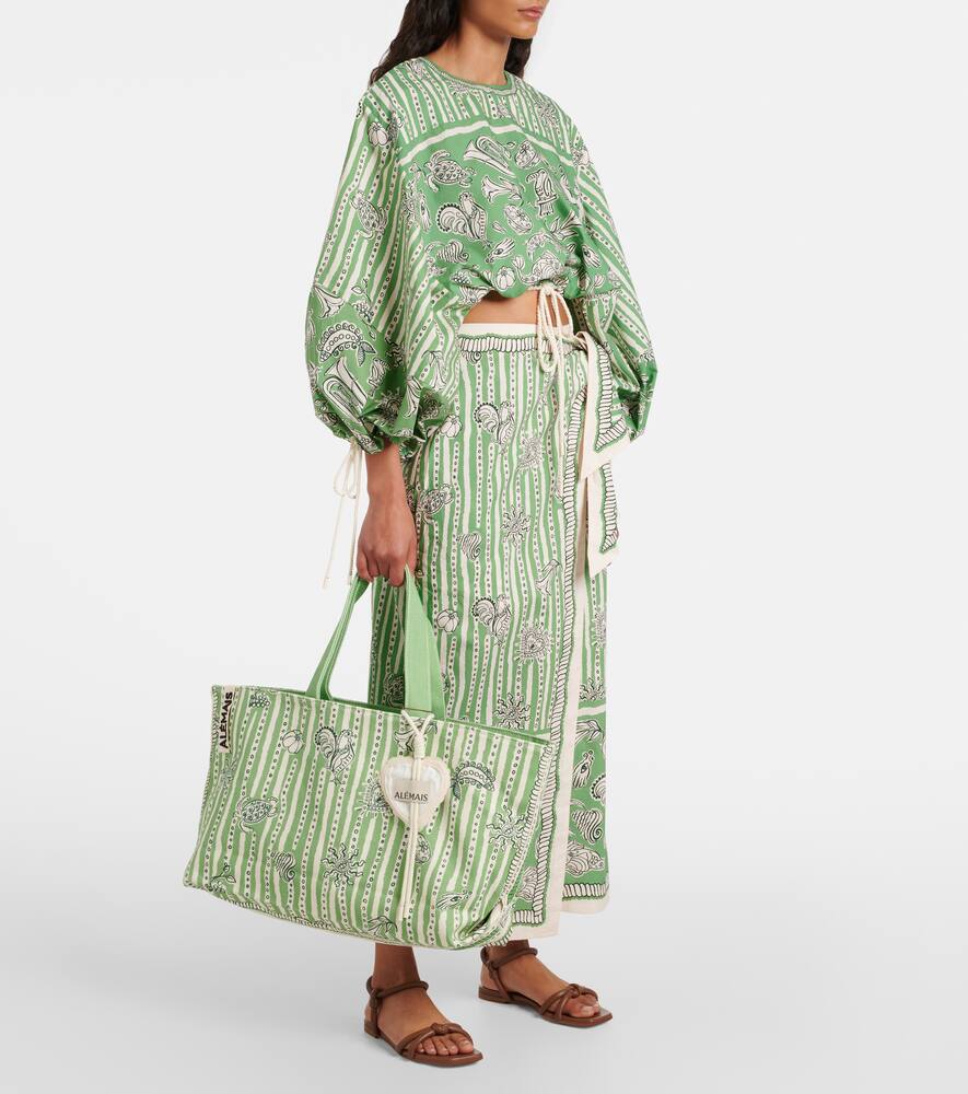Al√É¬©mais Lula Large printed canvas tote bag