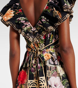 Camilla Ruffled floral cotton maxi dress