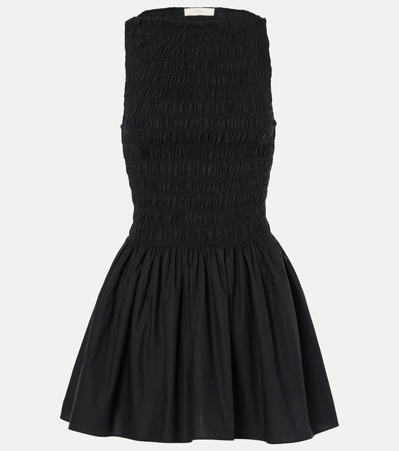 Faithfull Shirred cotton minidress