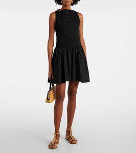 Faithfull Shirred cotton minidress
