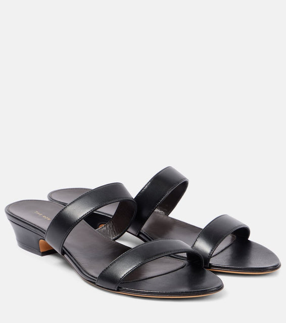 The Row Awar leather slides