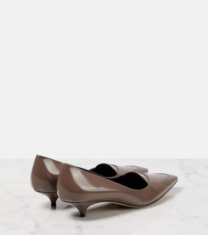 The Row Viv leather loafer pumps