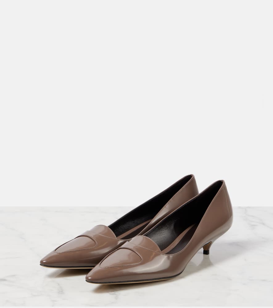 The Row Viv leather loafer pumps