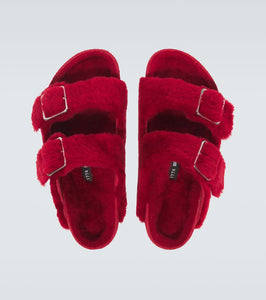 Birkenstock 1774 Arizona 1774 shearling-lined suede sandals