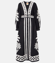 Farm Rio Nature Black printed cotton maxi dress