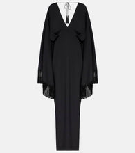 Taller Marmo Magnifique fringed cr√É¬™pe gown