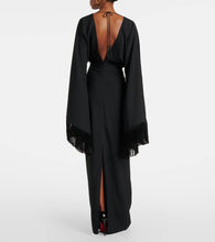 Taller Marmo Magnifique fringed cr√É¬™pe gown