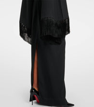 Taller Marmo Magnifique fringed cr√É¬™pe gown