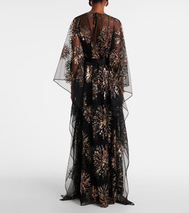 Taller Marmo Gran Soleil embellished tulle kaftan
