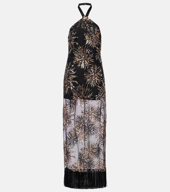 Taller Marmo Nina Soleil sequined maxi dress