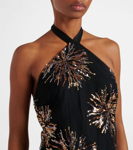 Taller Marmo Nina Soleil sequined maxi dress