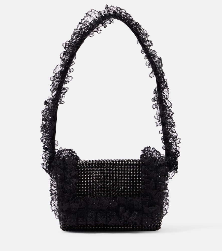 Self-Portrait Embellished lace shoulder bag. Shop Self-Portrait Shoulder Bags for women now.