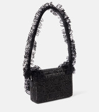 Self-Portrait Embellished lace shoulder bag