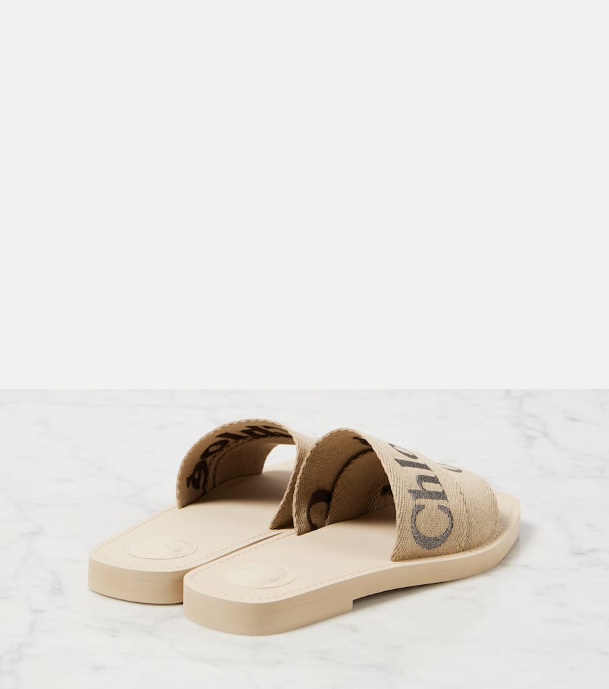 Chloe Woody logo embroidered slides