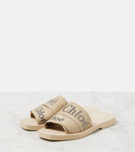 Chloe Woody logo embroidered slides