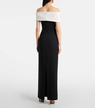 Solace London Eva colorblocked cr√É¬™pe gown
