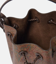 Etro Mini paisley jacquard and canvas bucket bag