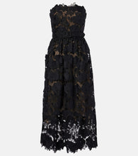 Oscar de la Renta Floral lace bustier gown