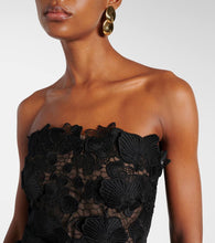 Oscar de la Renta Floral lace bustier gown