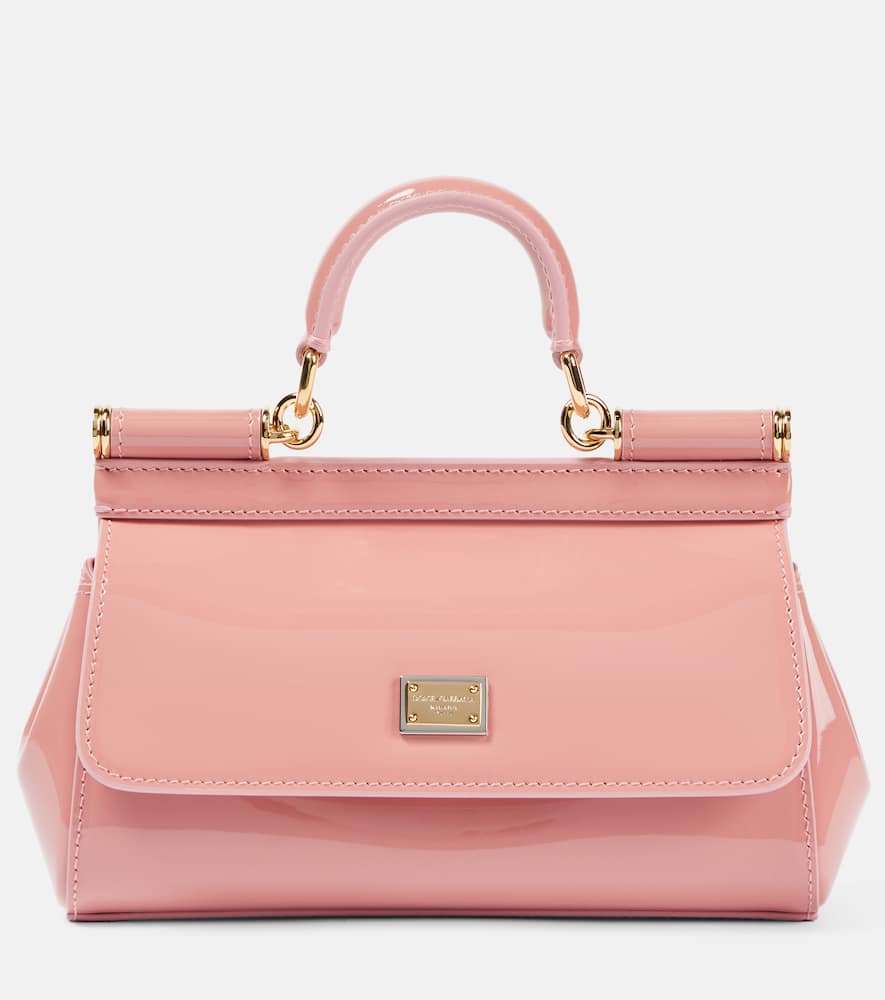 Dolce&Gabbana Sicily Small patent leather tote bag. Shop Dolce&Gabbana Top-Handle Bags for women now.