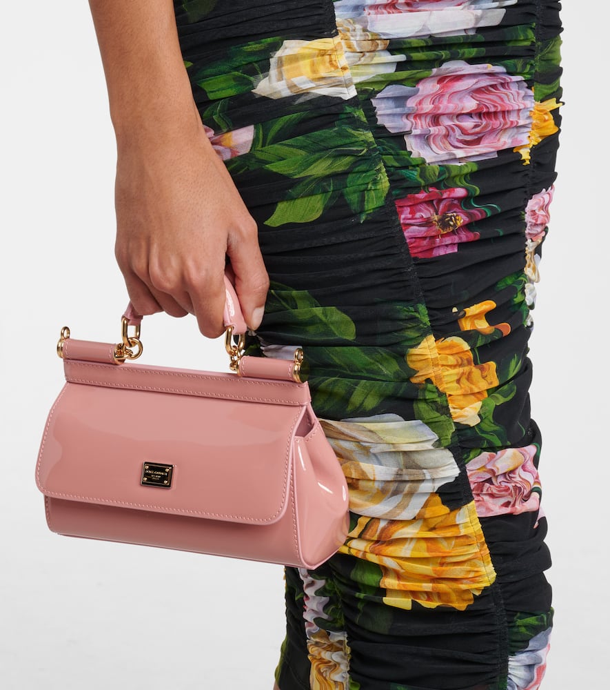 Dolce&Gabbana Sicily Small patent leather tote bag