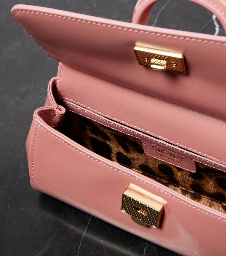 Dolce&Gabbana Sicily Small patent leather tote bag