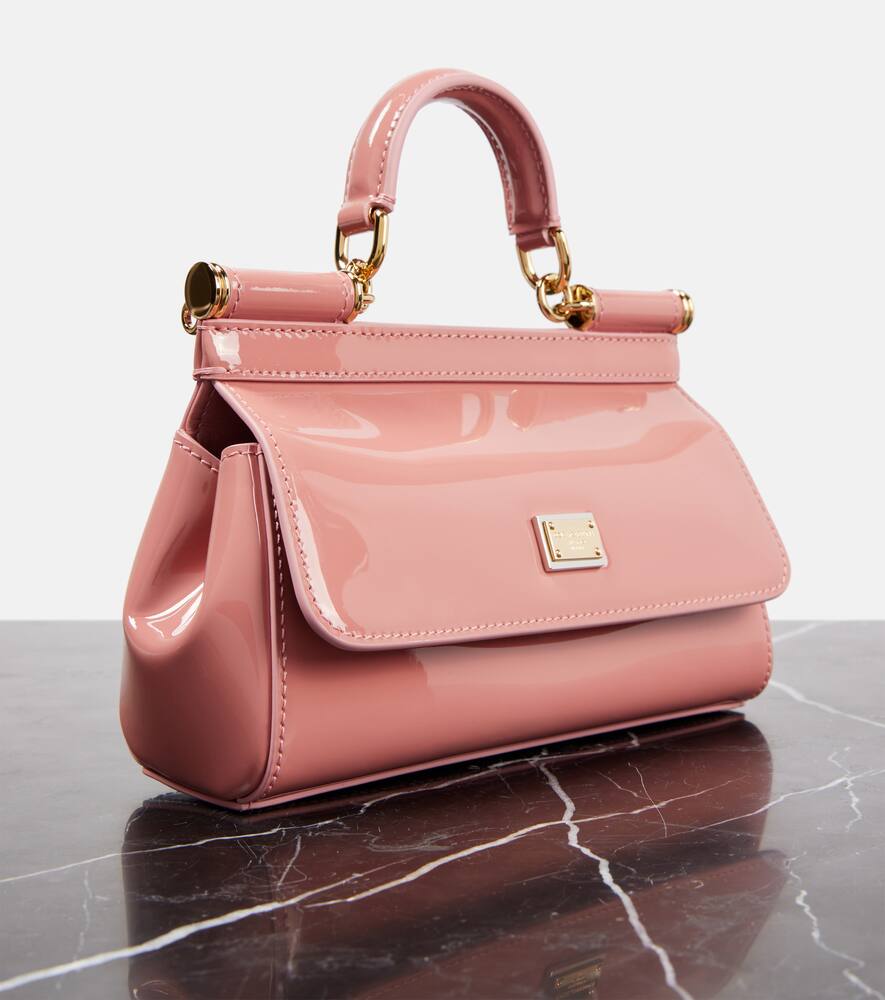 Dolce&Gabbana Sicily Small patent leather tote bag