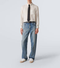 Saint Laurent Aston suede-trimmed sneakers
